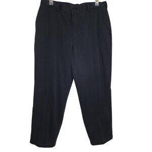 L.L. Bean Mens Black Cotton Insulated Dress Pants Natural Fit 38x30 Classic